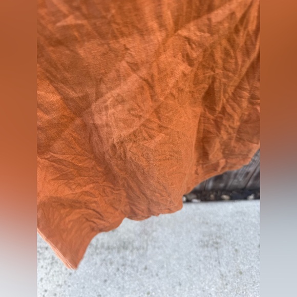 Quince Terracotta Linen button down Dress - Picture 9 of 16